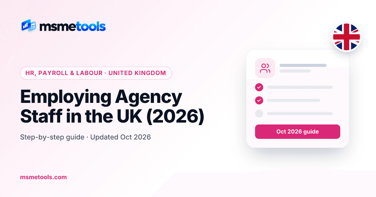 Employing agency staff in the UK — MSMETOOLS guide cover