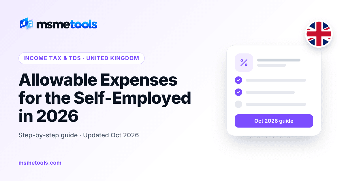 Allowable expenses for the self-employed — MSMETOOLS guide cover