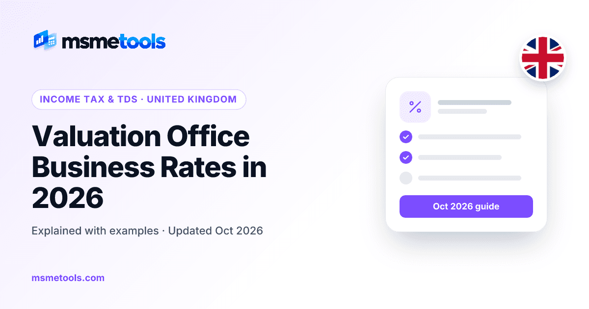 Valuation Office business rates — how rateable value is set and challenged — MSMETOOLS guide cover