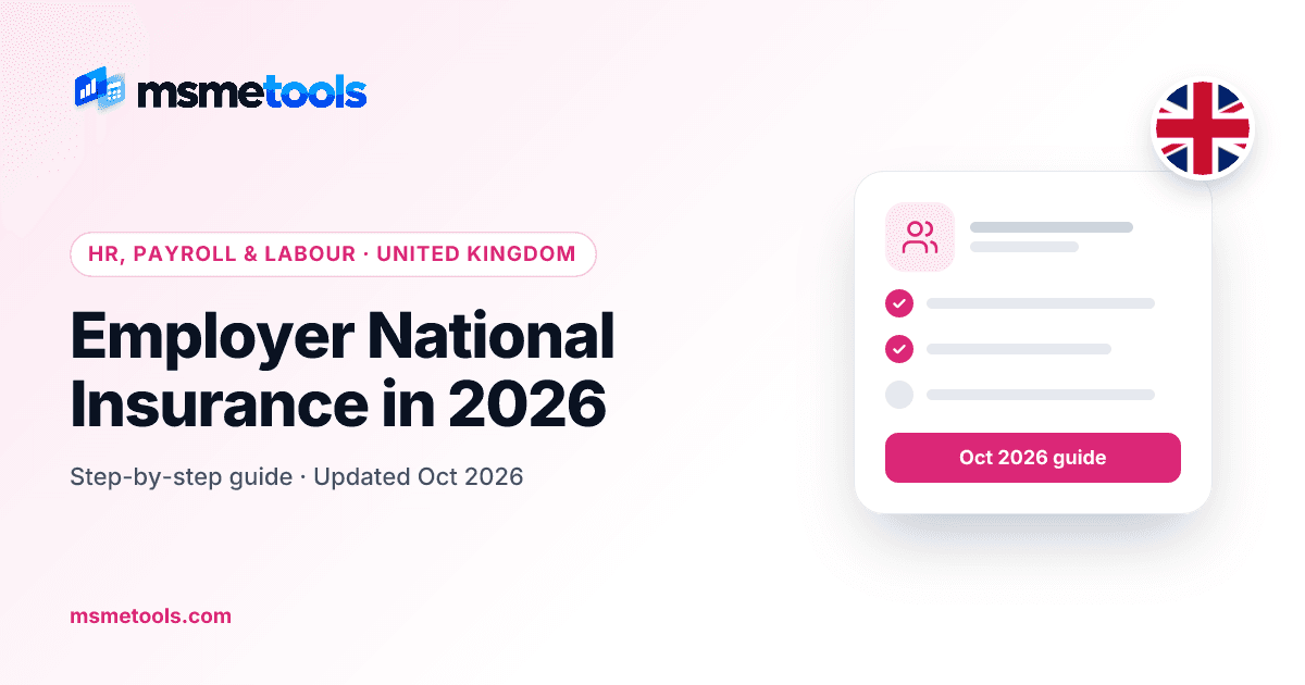 Employer National Insurance — MSMETOOLS guide cover