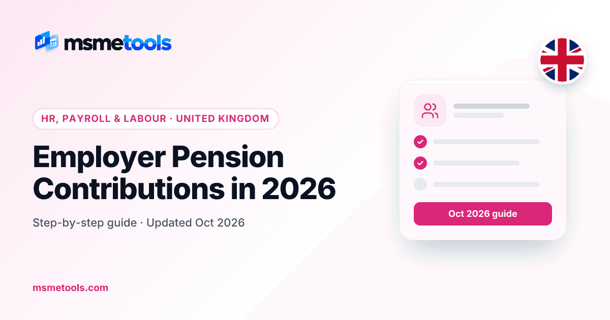 Employer pension contributions — MSMETOOLS guide cover