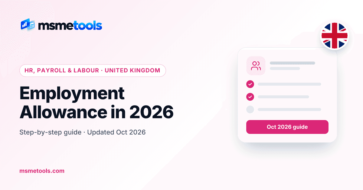 Employment Allowance — MSMETOOLS guide cover