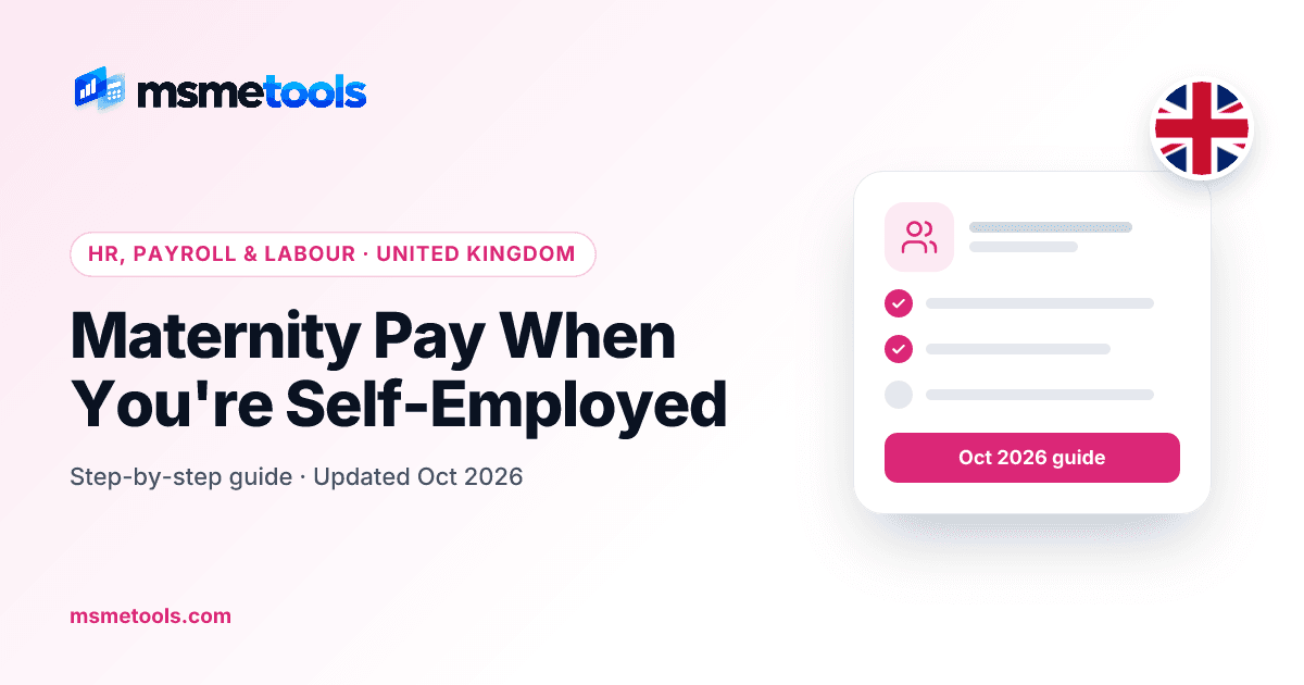 Maternity pay for the self-employed — MSMETOOLS guide cover