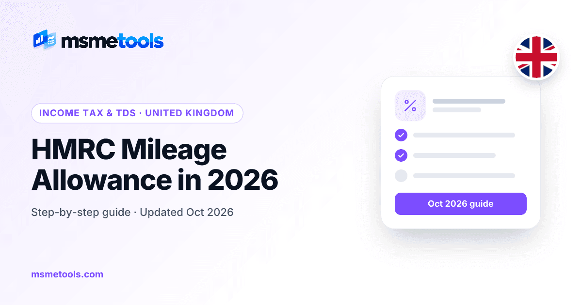 HMRC mileage allowance — MSMETOOLS guide cover