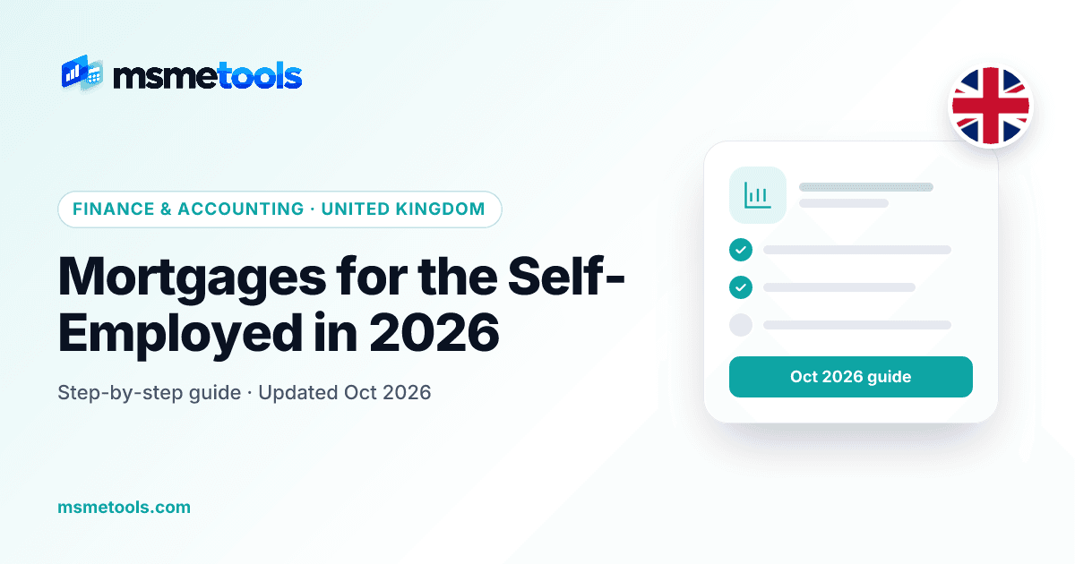 Mortgages for the self-employed — MSMETOOLS guide cover