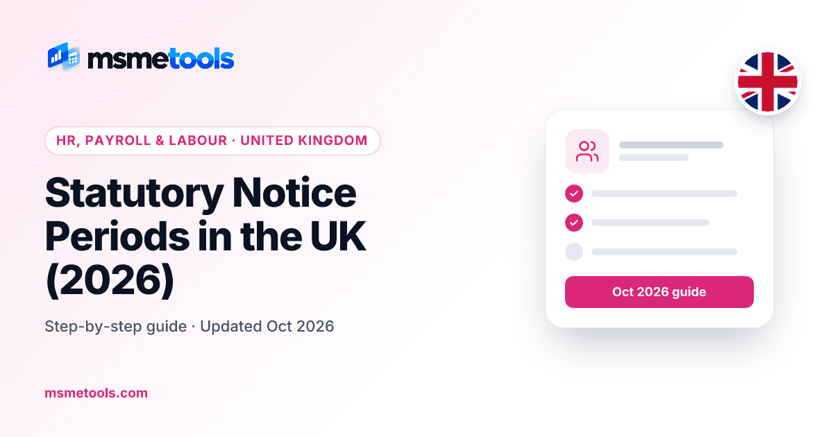 Statutory notice periods in the UK — MSMETOOLS guide cover