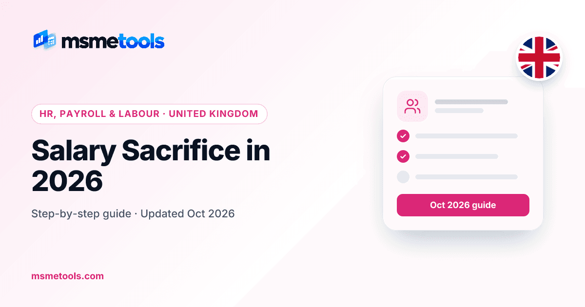 Salary sacrifice — MSMETOOLS guide cover