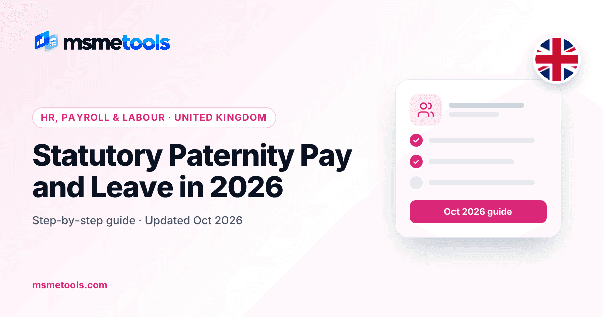 Statutory Paternity Pay and Leave — MSMETOOLS guide cover