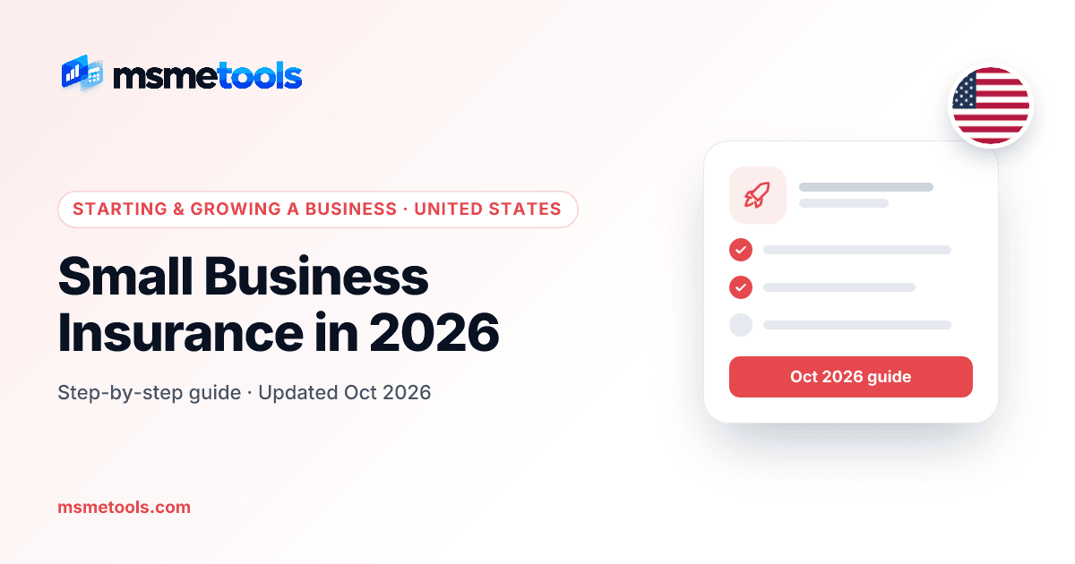 Small business insurance — MSMETOOLS guide cover