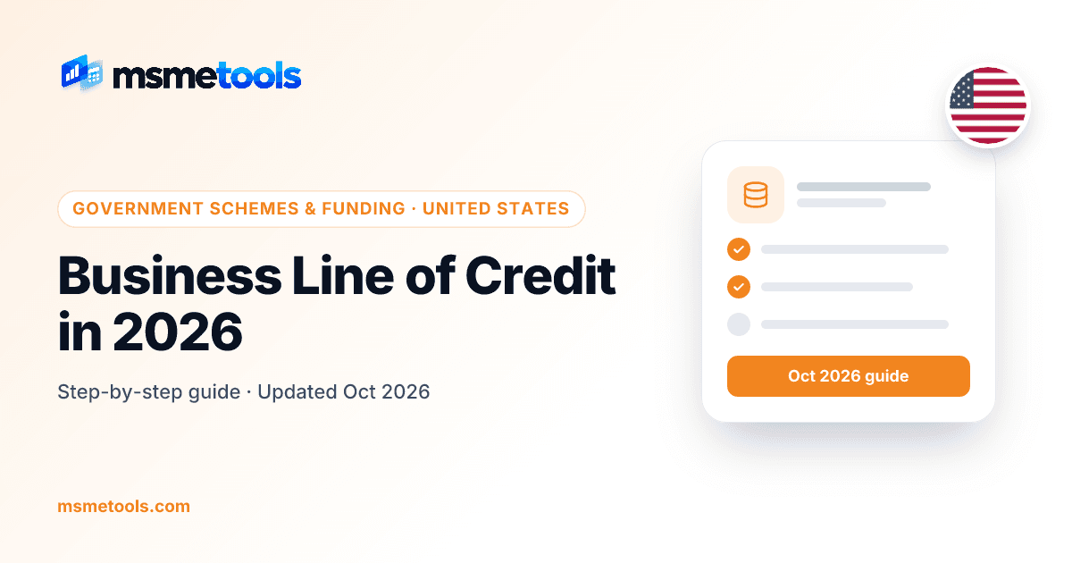 Business line of credit — MSMETOOLS guide cover
