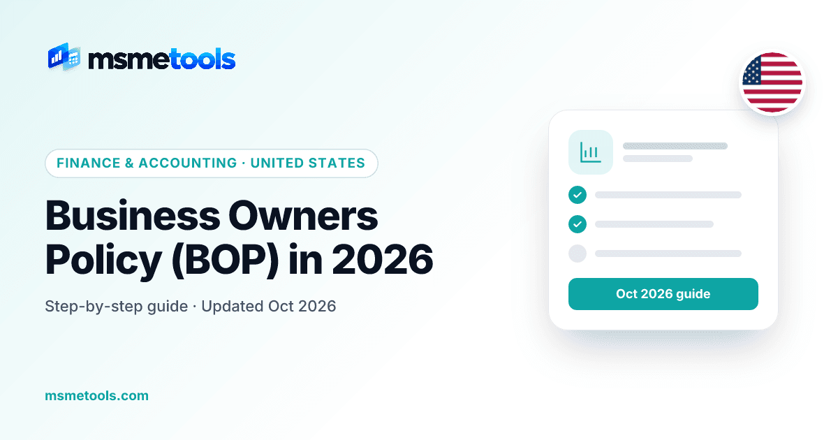 Business owners policy — MSMETOOLS guide cover