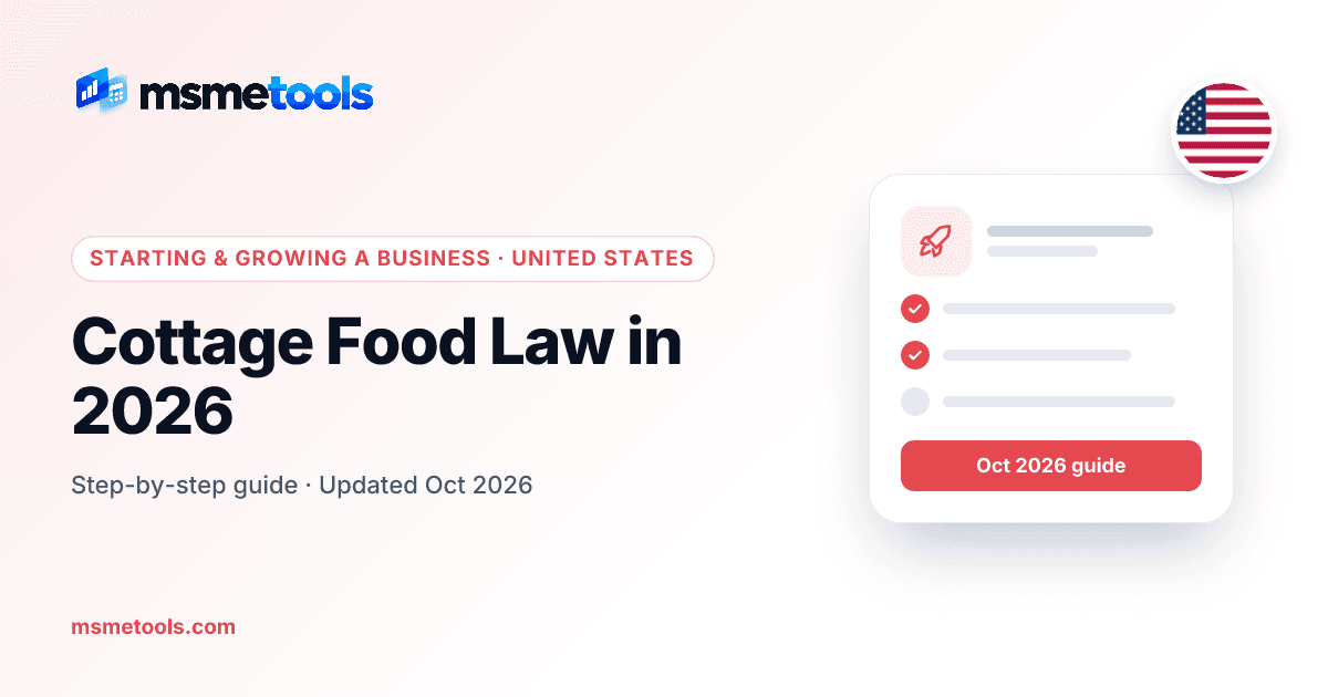 Cottage food law — MSMETOOLS guide cover