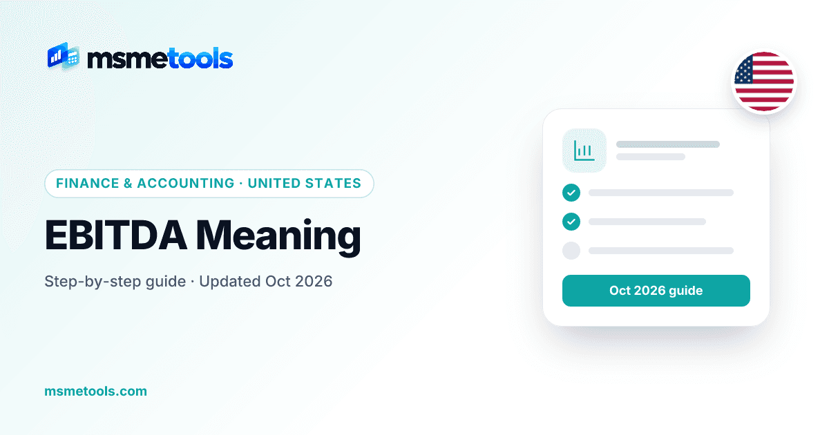 EBITDA meaning — MSMETOOLS guide cover