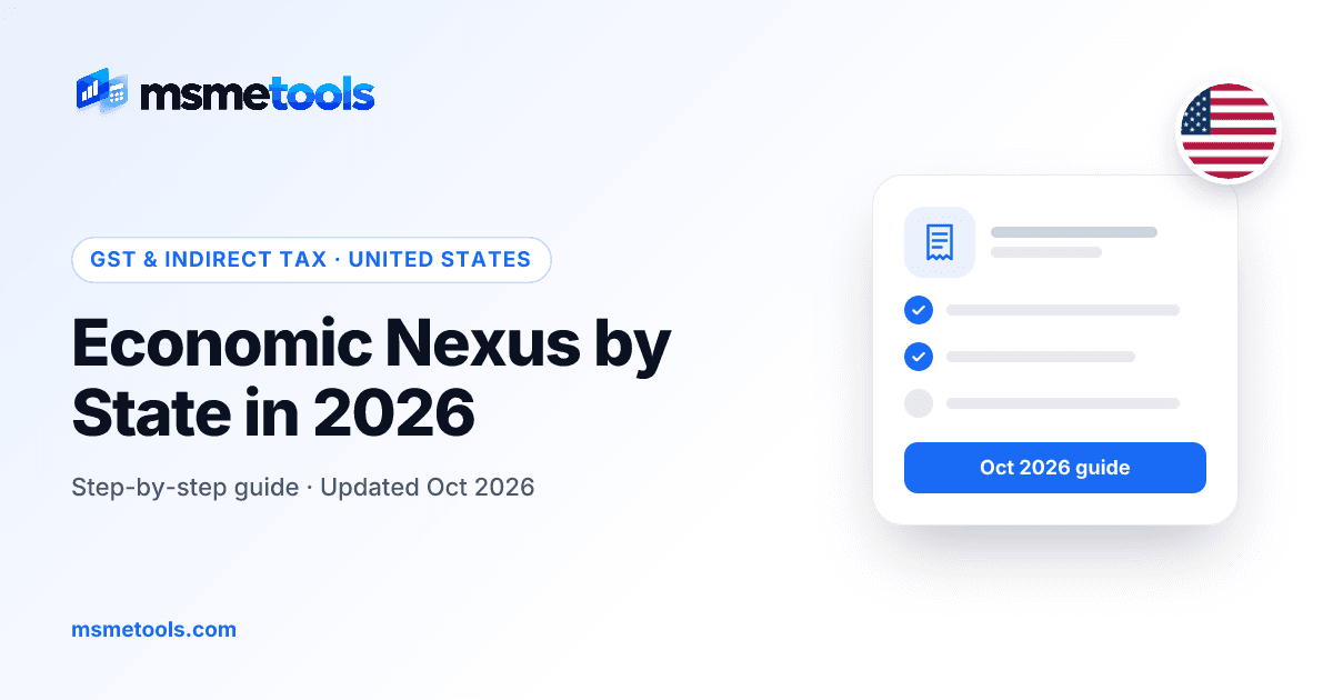 Economic nexus by state — MSMETOOLS guide cover
