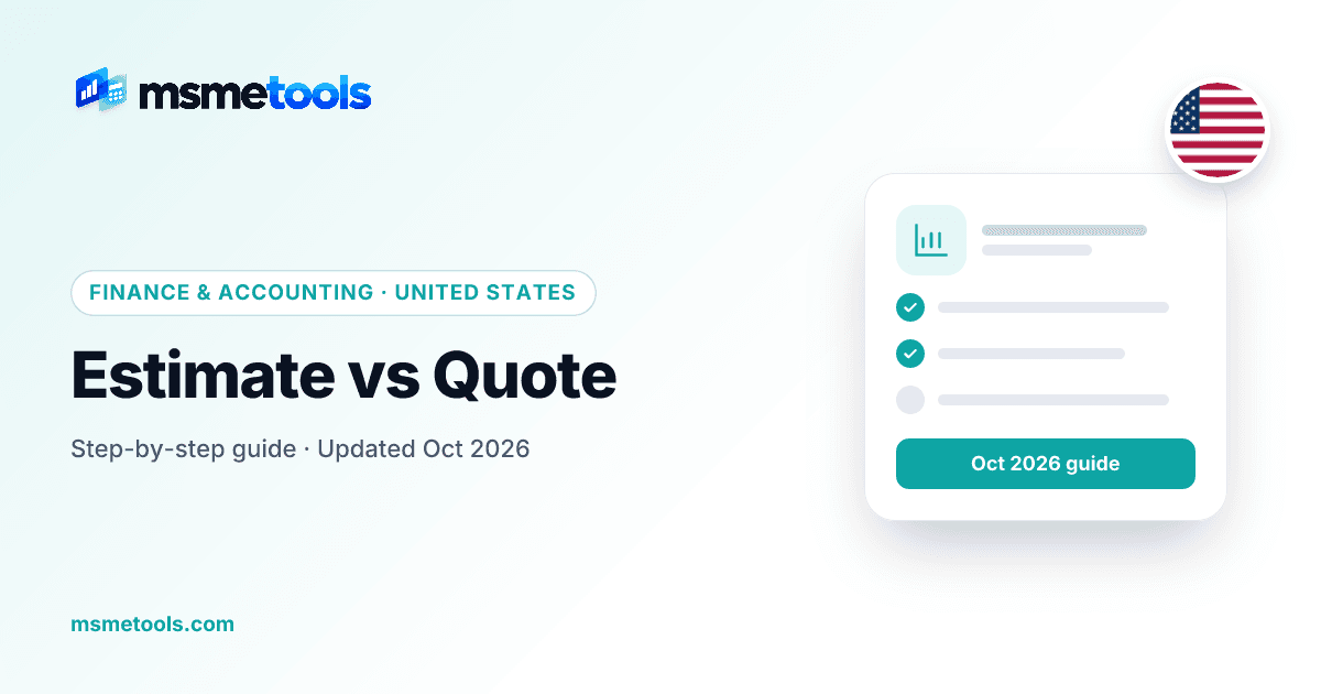 Estimate vs quote — MSMETOOLS guide cover
