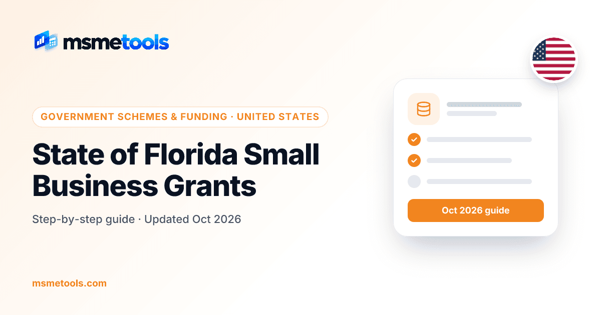 Florida small business grants — MSMETOOLS guide cover
