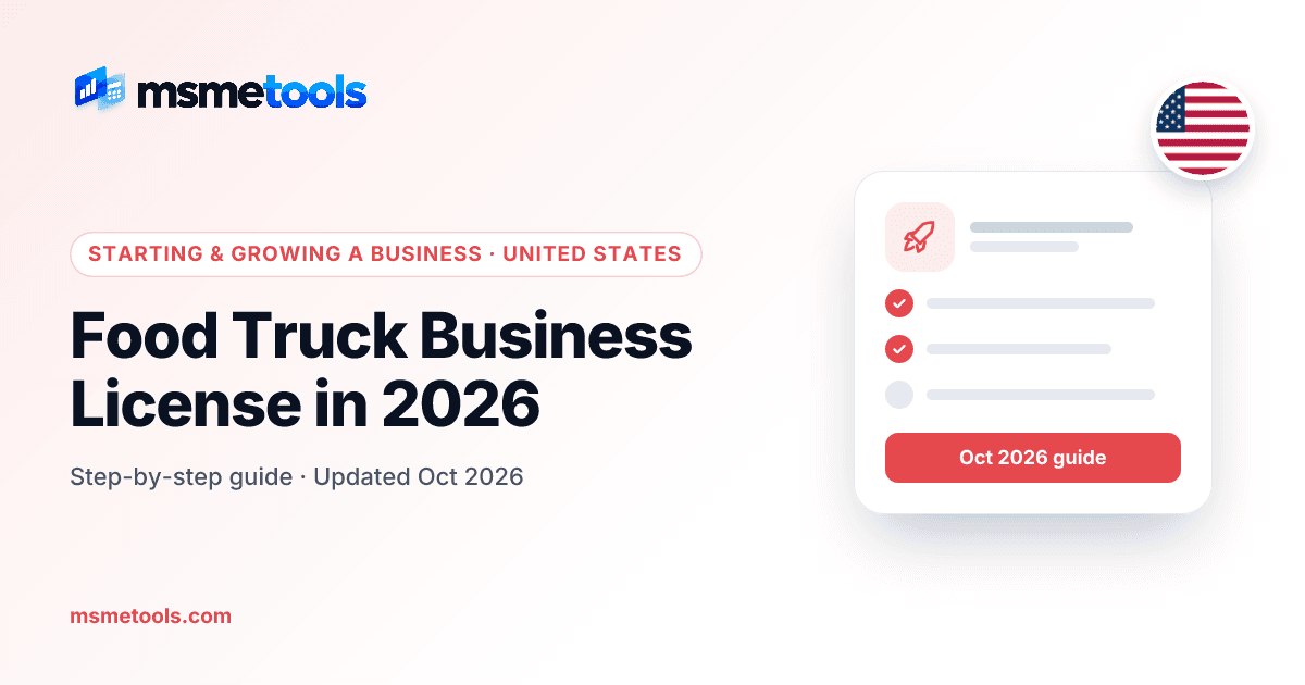 Food truck business license — MSMETOOLS guide cover