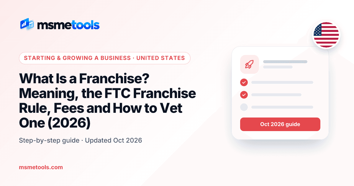 Franchise meaning — MSMETOOLS guide cover