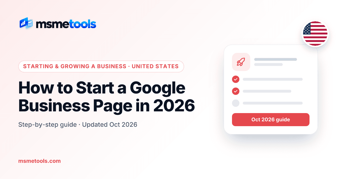 How to start a Google Business Profile — MSMETOOLS guide cover