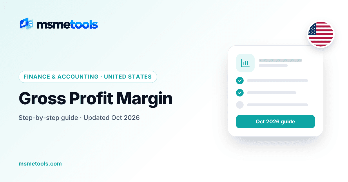 Gross profit margin — MSMETOOLS guide cover