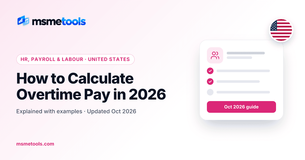 How to calculate overtime — MSMETOOLS guide cover