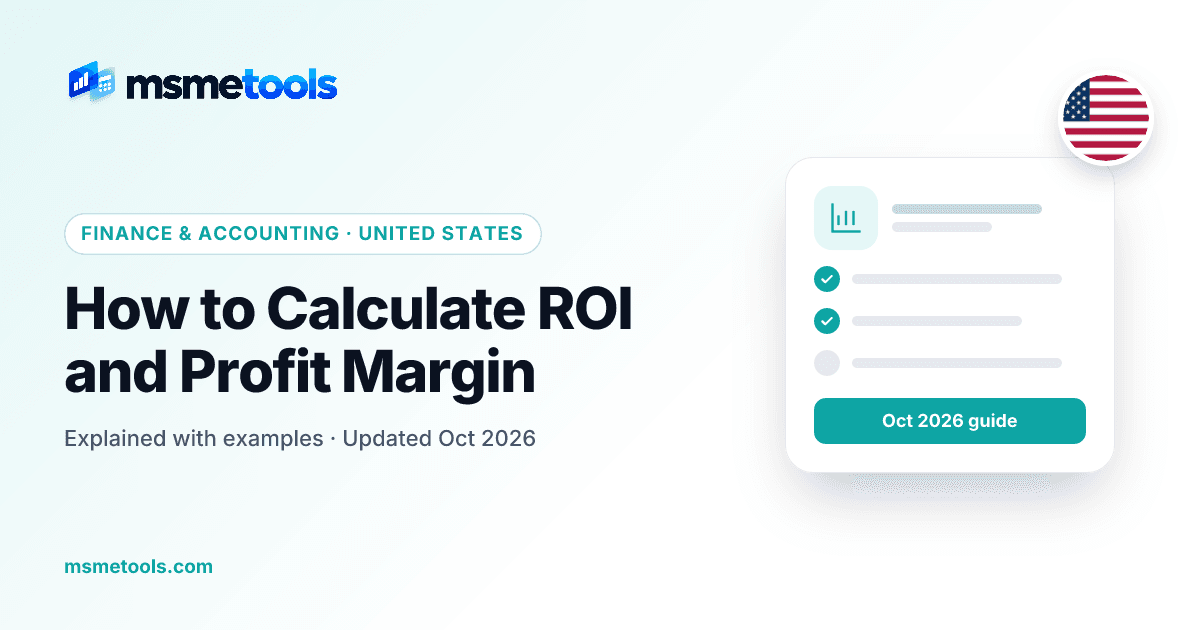 How to calculate ROI — MSMETOOLS guide cover