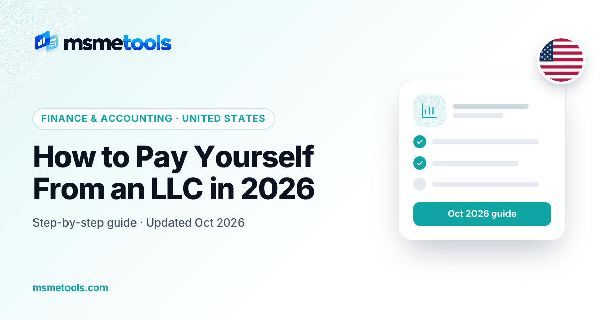 How to pay yourself from an LLC — MSMETOOLS guide cover