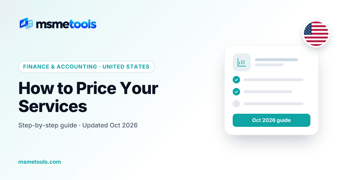 How to price your services — MSMETOOLS guide cover