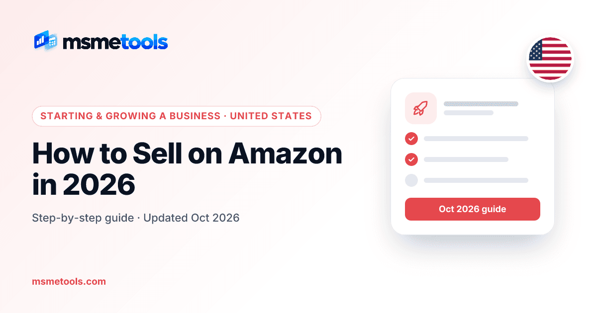 How to sell on Amazon — MSMETOOLS guide cover