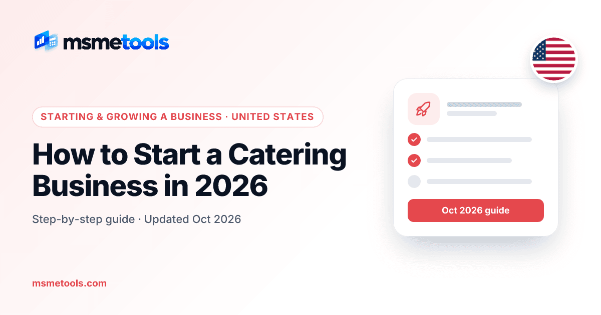 How to start a catering business — MSMETOOLS guide cover