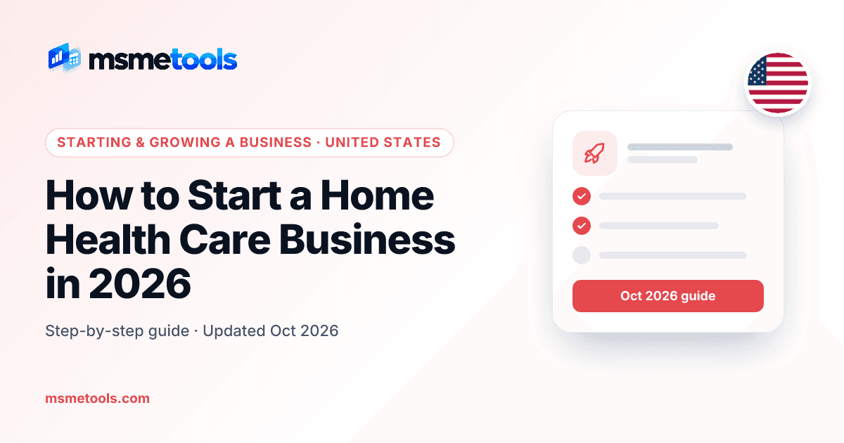 How to start a home health care business — MSMETOOLS guide cover