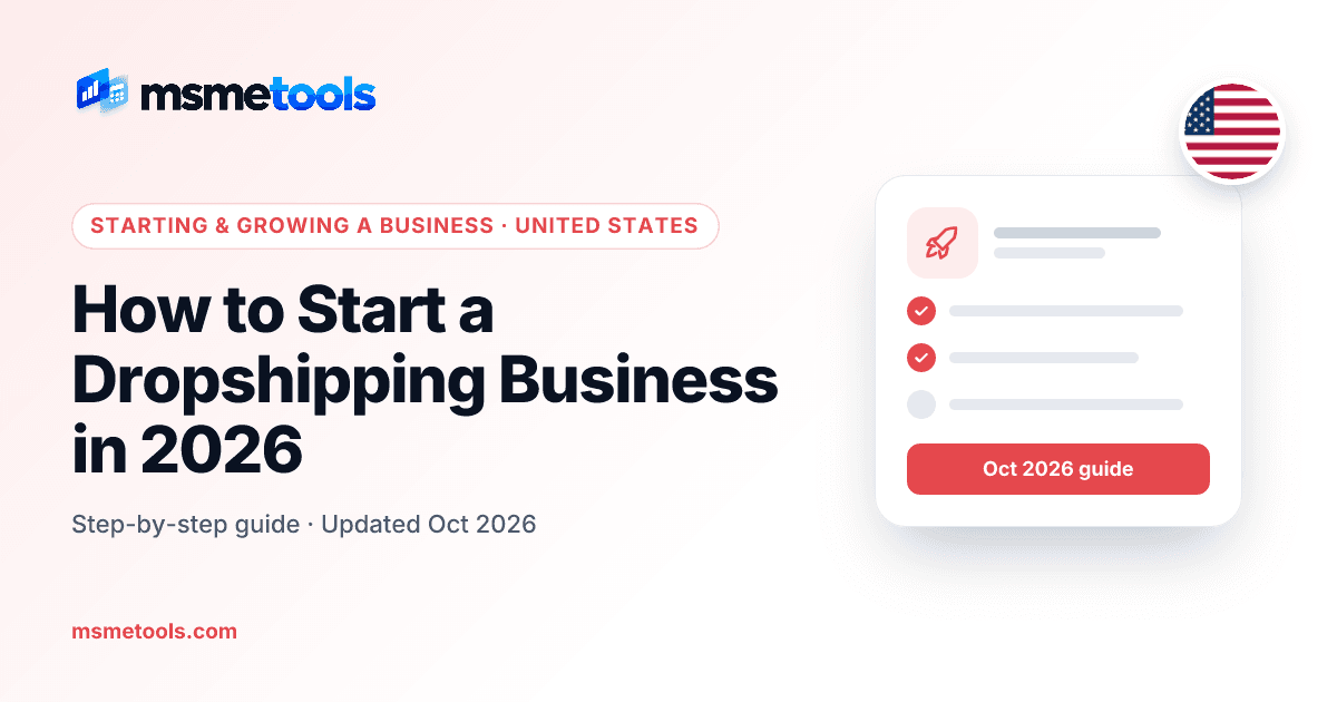 How to start a dropshipping business — MSMETOOLS guide cover