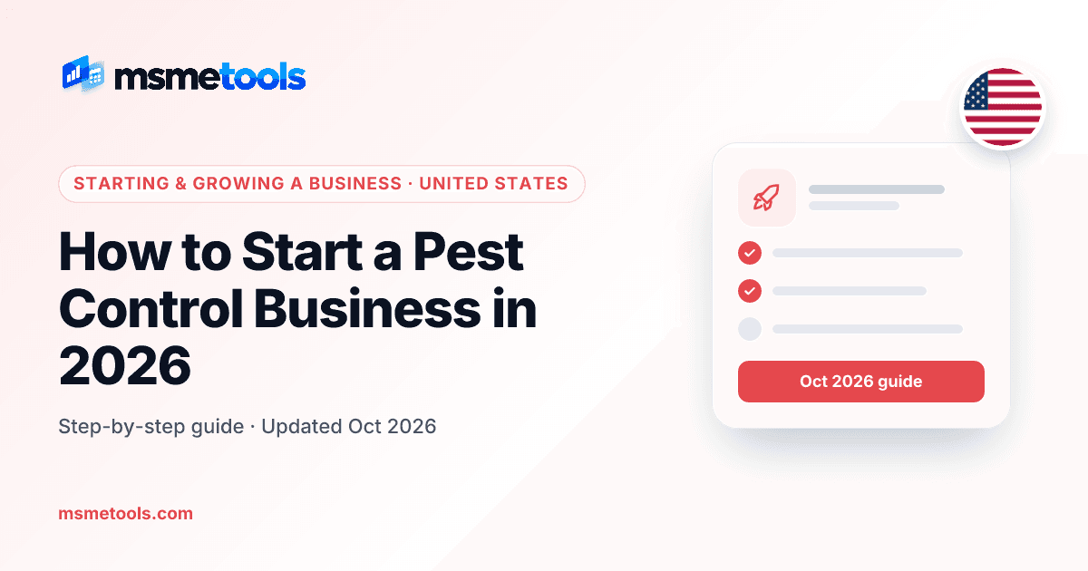 How to start a pest control business — MSMETOOLS guide cover