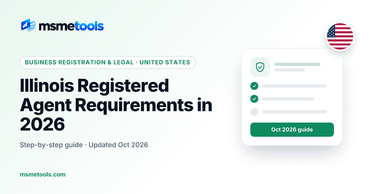 Illinois registered agent — MSMETOOLS guide cover
