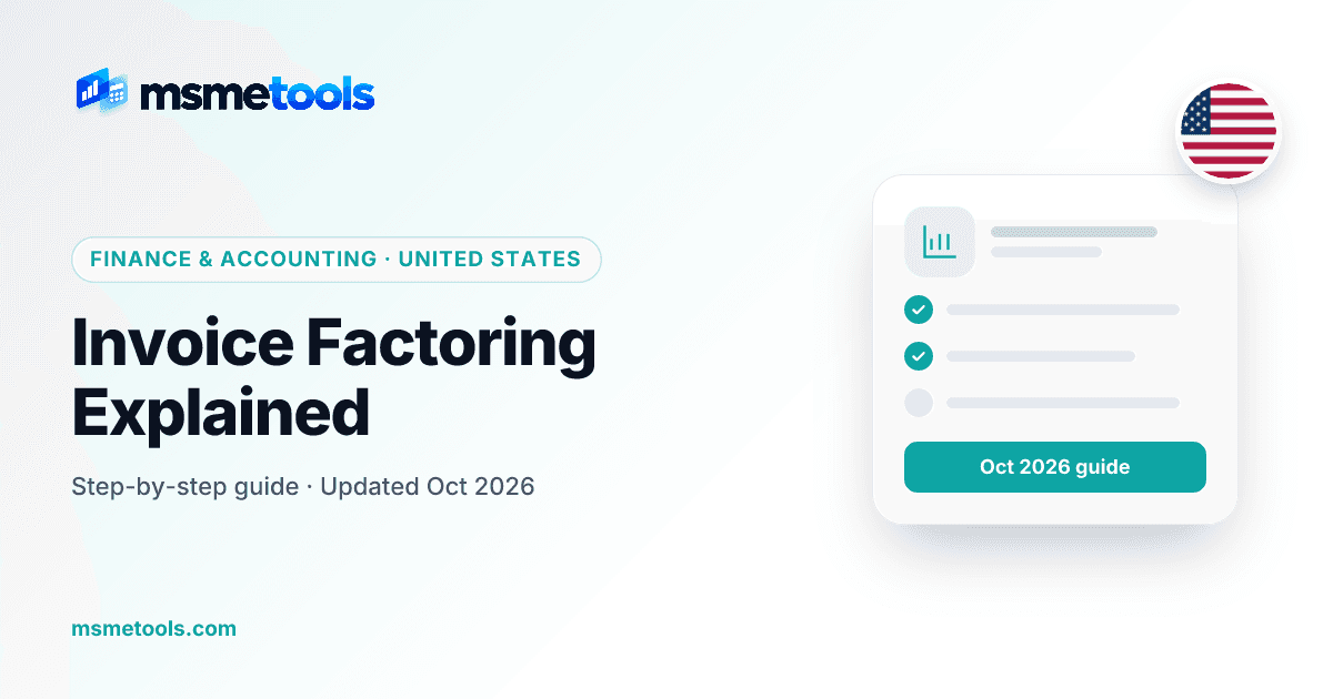 Invoice factoring — MSMETOOLS guide cover