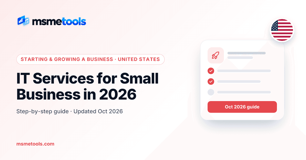 IT services for small business — MSMETOOLS guide cover