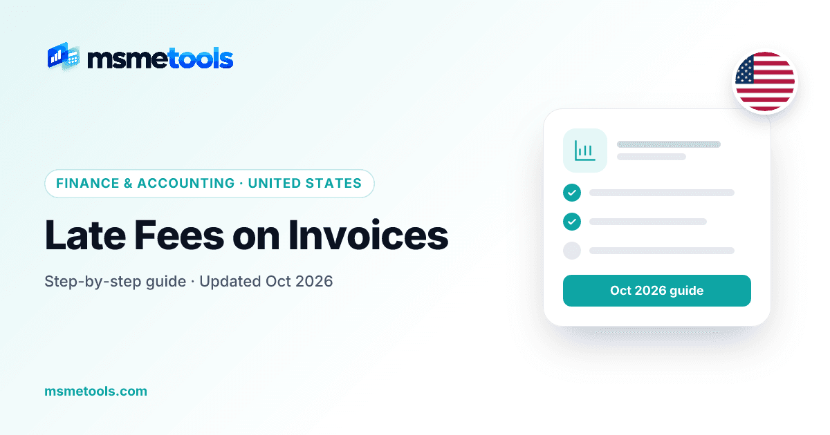 Late fees on invoices — MSMETOOLS guide cover