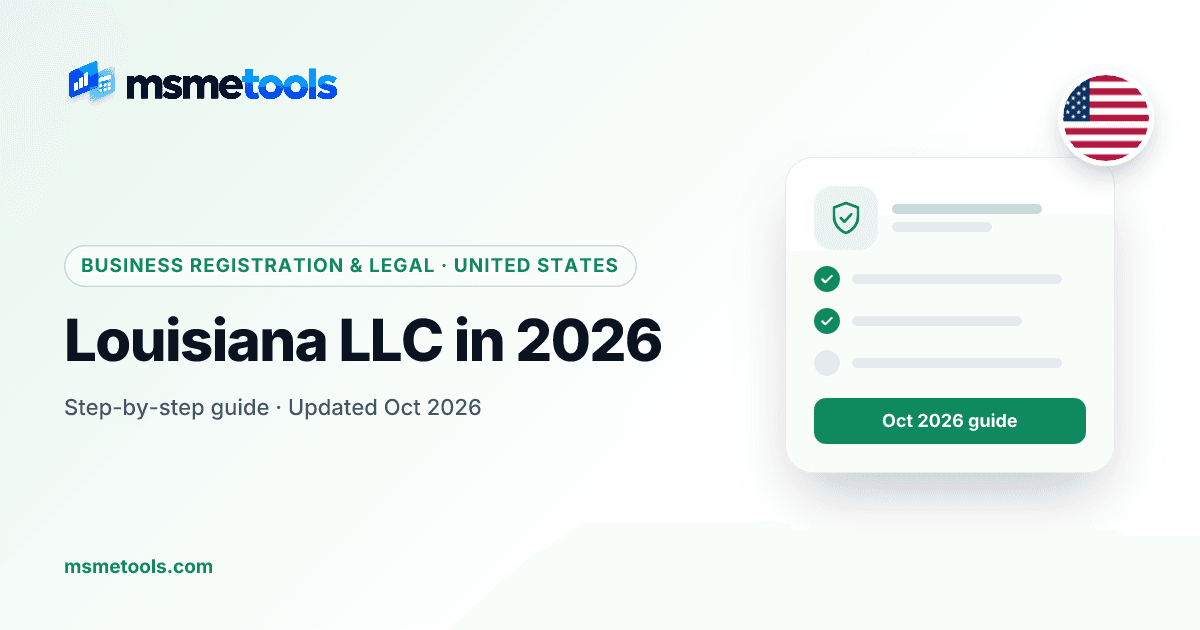 Louisiana LLC — MSMETOOLS guide cover
