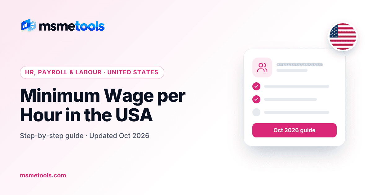 Minimum wage by state — MSMETOOLS guide cover