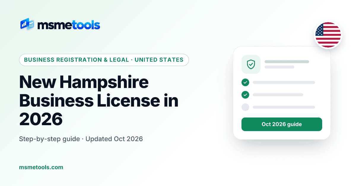 New Hampshire business license — MSMETOOLS guide cover