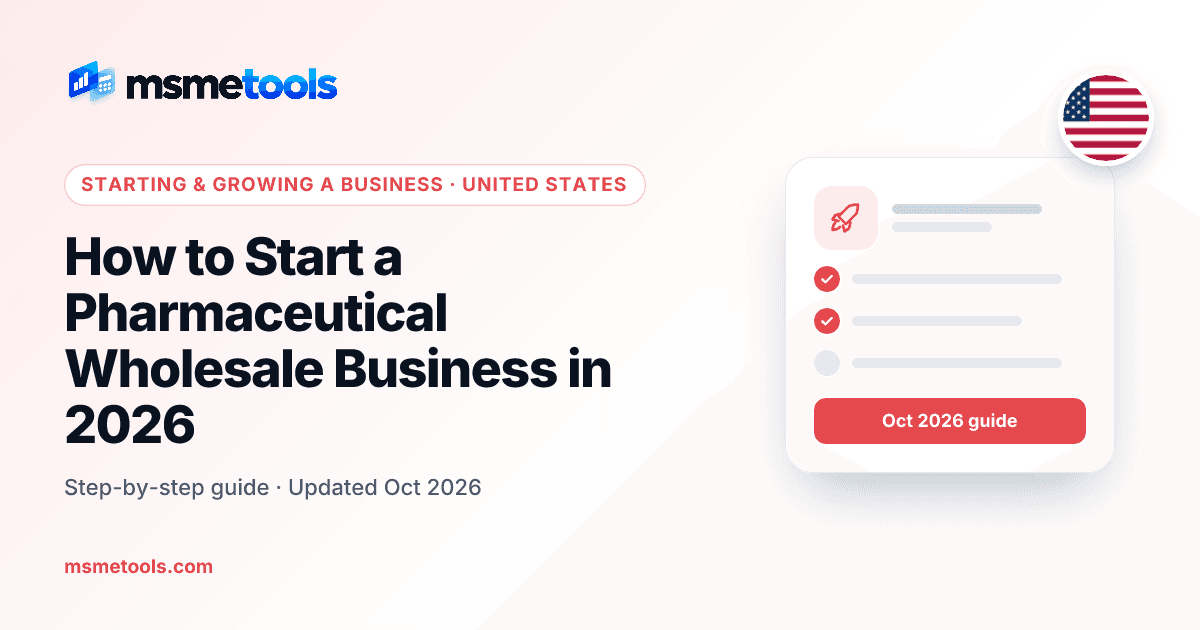 Pharmaceutical wholesale business — MSMETOOLS guide cover