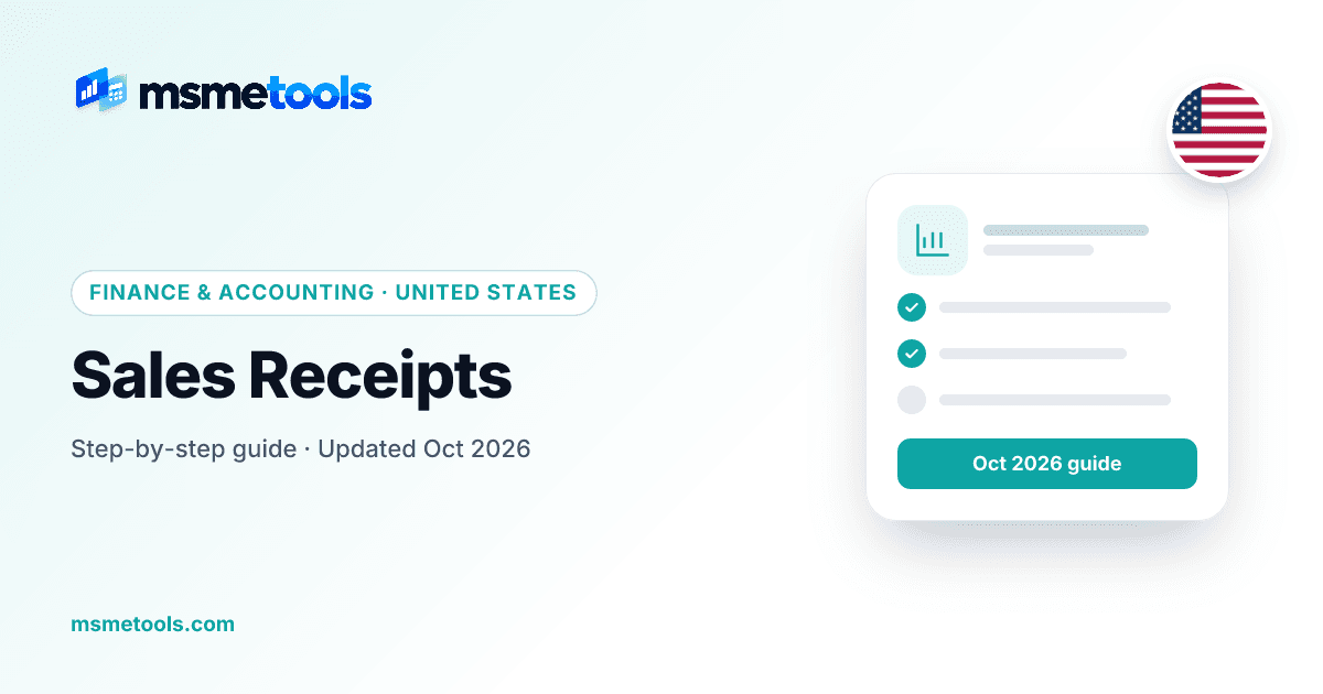 Sales receipt — MSMETOOLS guide cover