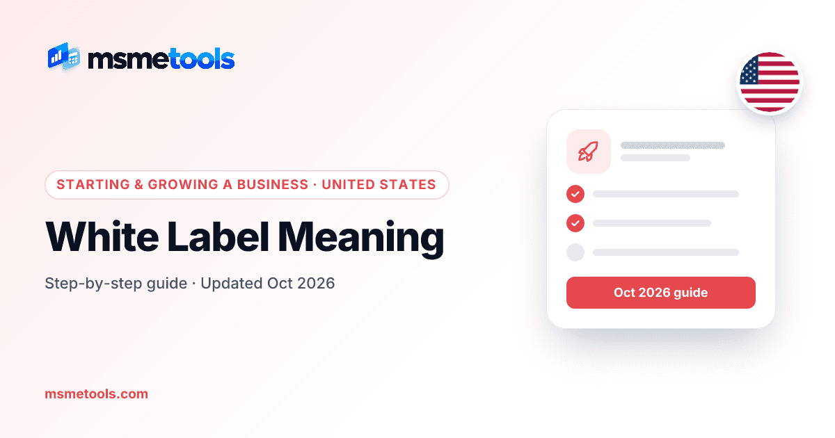 White label meaning — MSMETOOLS guide cover