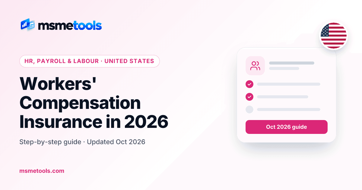 Workers' compensation insurance — MSMETOOLS guide cover