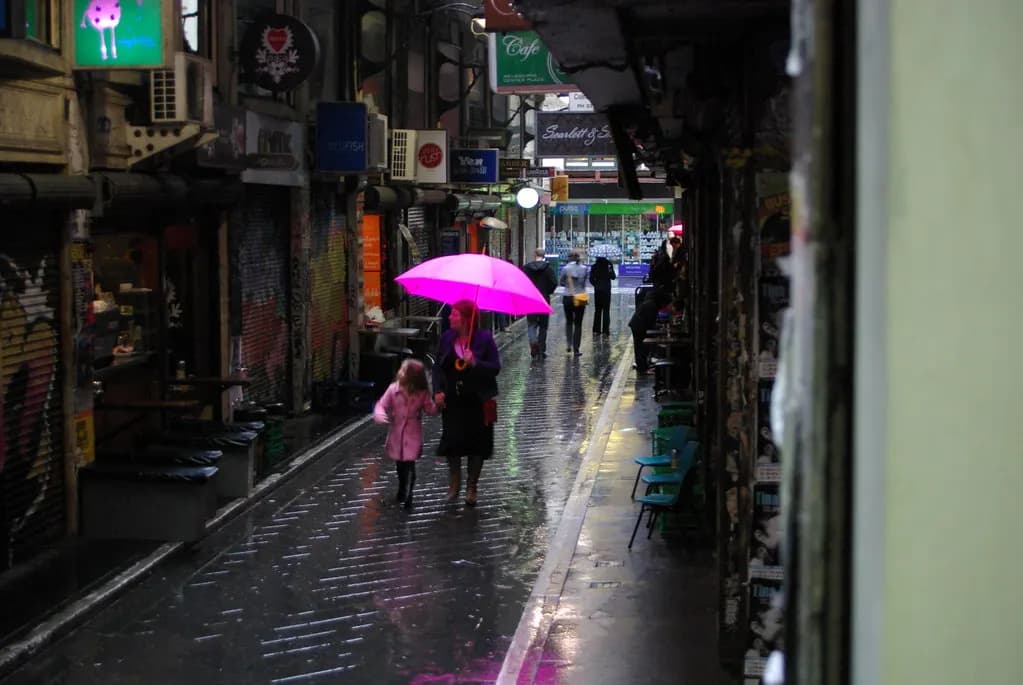 Centre Place, a narrow Melbourne laneway lined with small cafes and shops