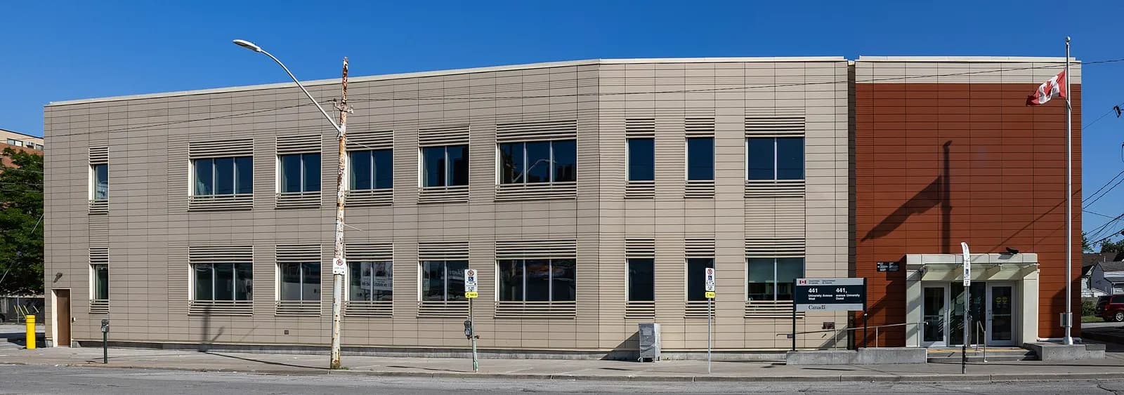 Canada Revenue Agency office building at 441 University Avenue West in Windsor, Ontario