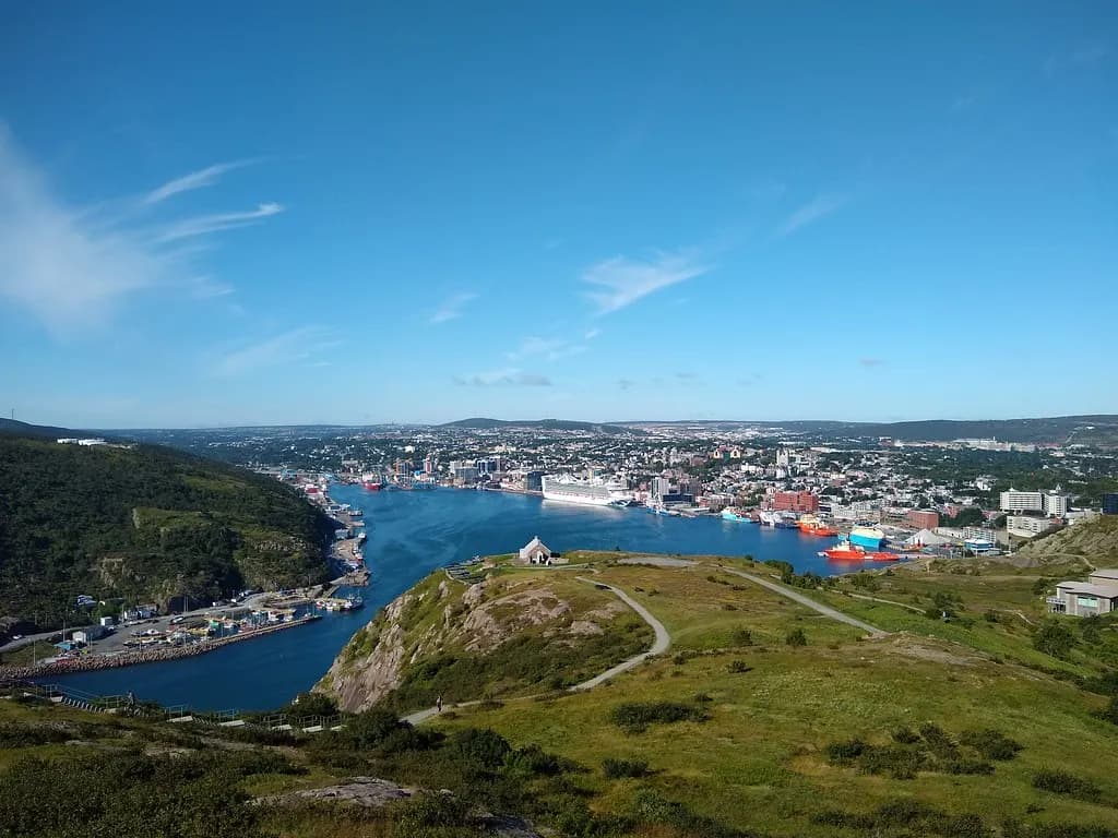 St. John's harbour and the Narrows seen from Signal Hill, Newfoundland and Labrador