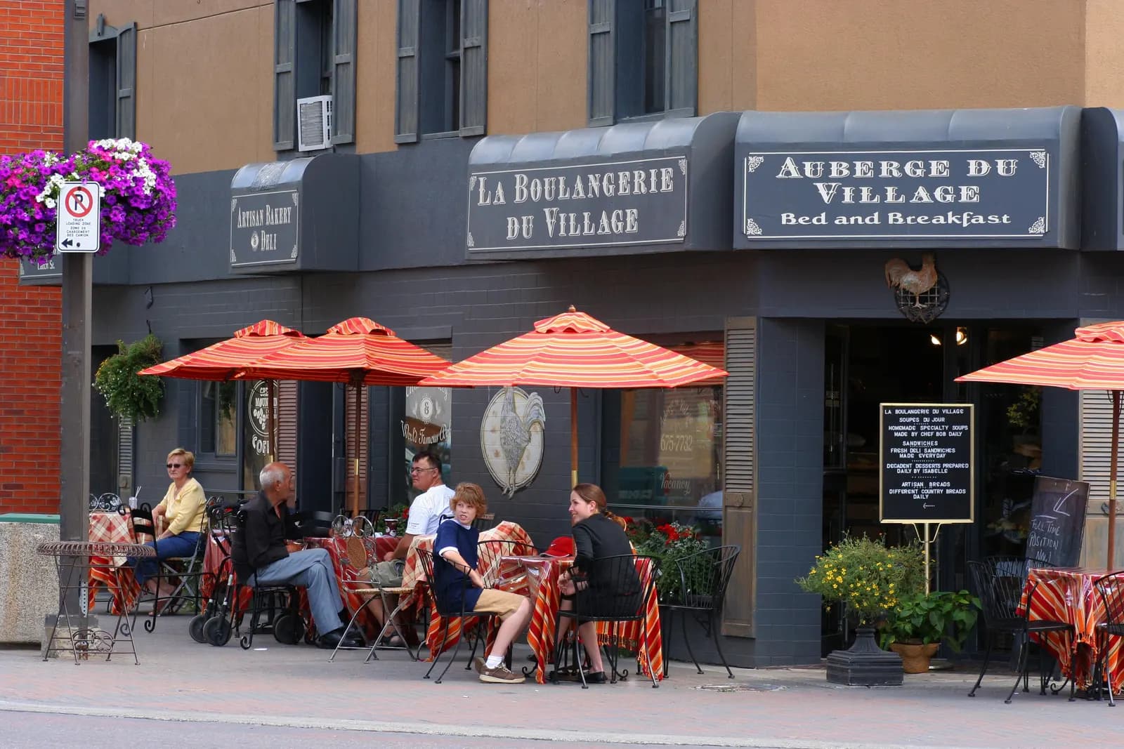 Restaurant storefront on a downtown street in Greater Sudbury, Ontario