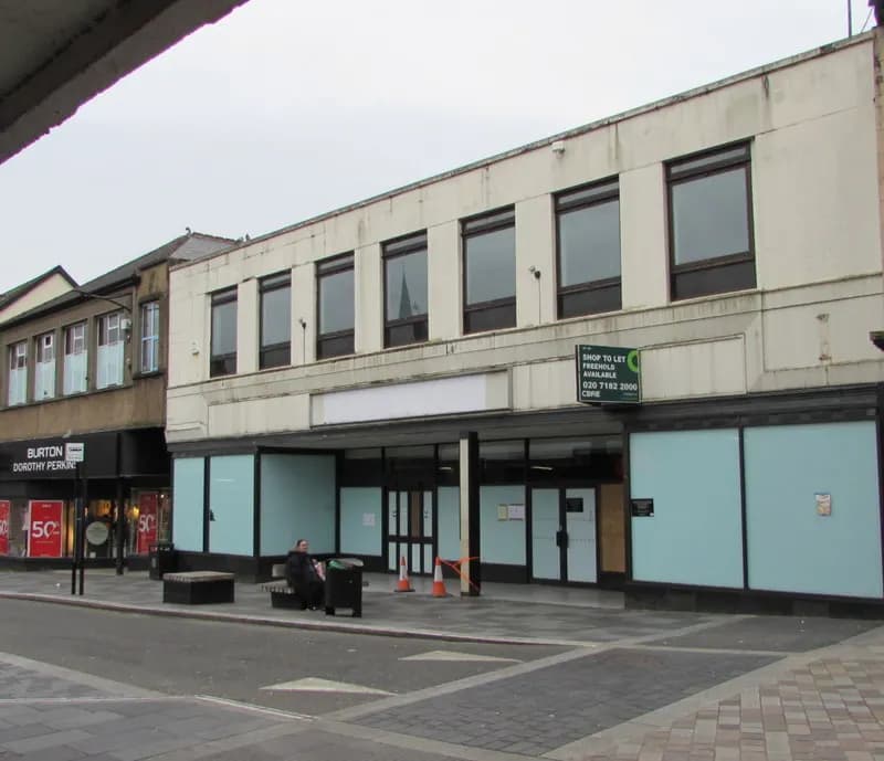 An empty shop unit with a to-let board on Taff Street, Pontypridd