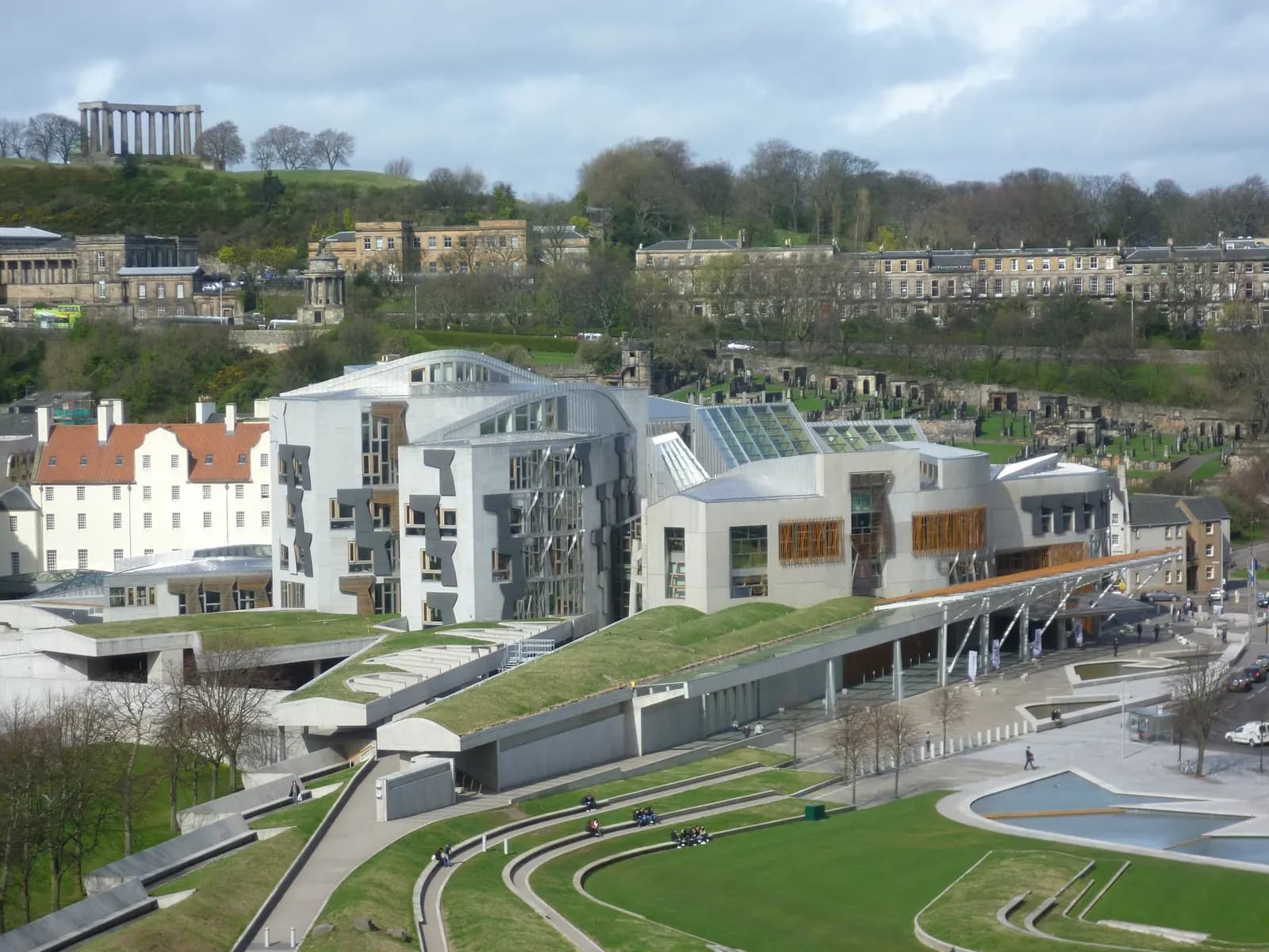 The Scottish Parliament building at Holyrood in Edinburgh